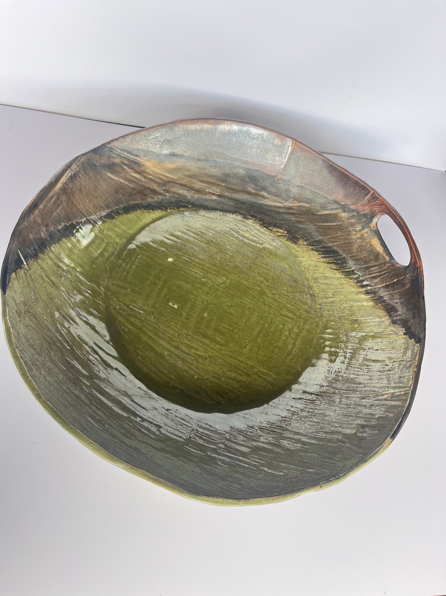 Antique multi metallic serving bowls