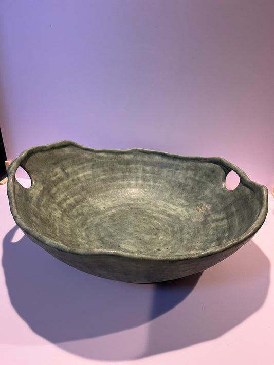 Extra Large "Matt" Green Serving Bowl